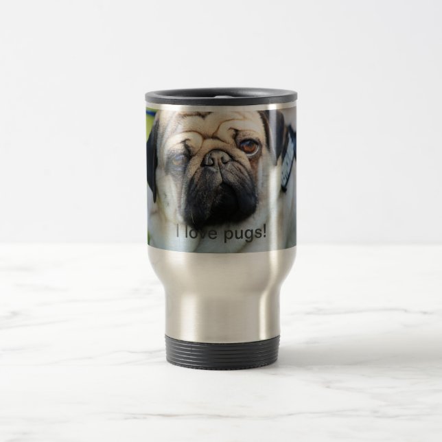 I love pugs cup resemugg (Center)