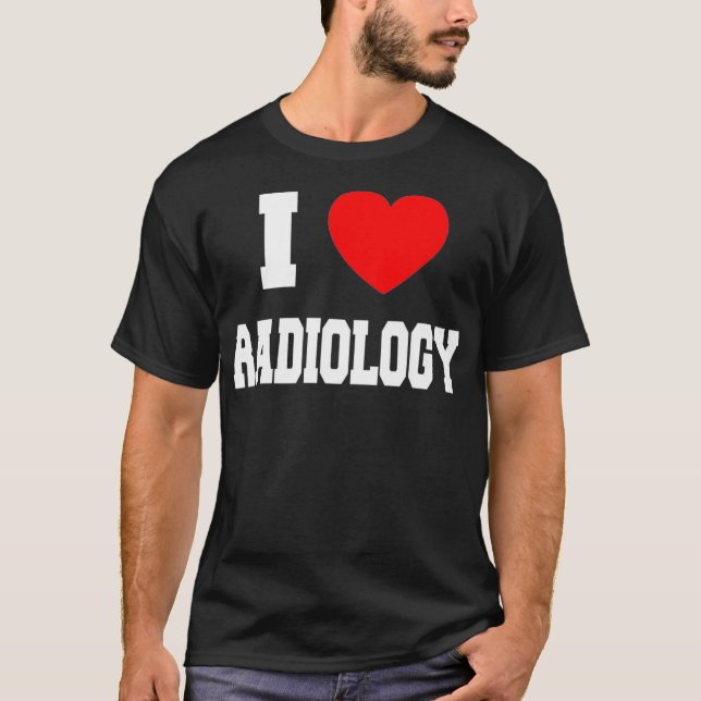 I Love radiology Premium  T Shirt (Framsida)