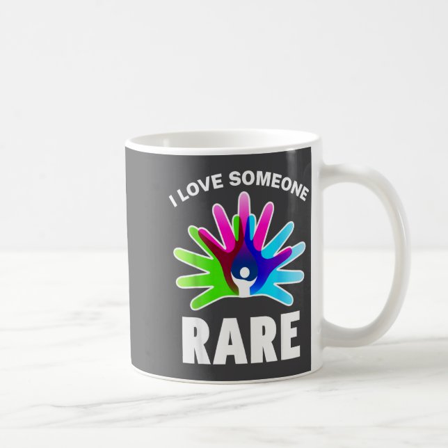 I Love Rare Disease Awareness Shirt - Rare Disease Kaffemugg (Höger)