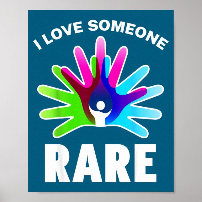 I Love Rare Disease Awareness Shirt - Rare Disease Poster (Framsidan)