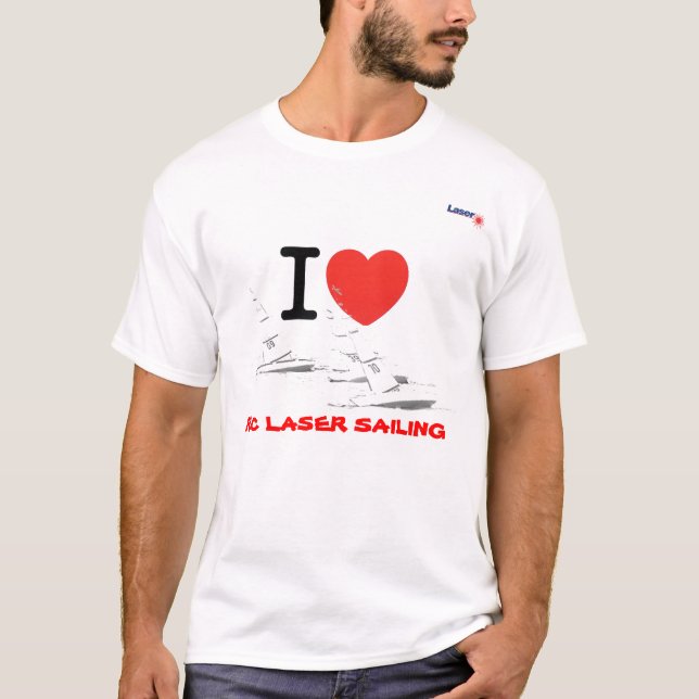 I love RC laser Sailing Tee Shirt (Framsida)