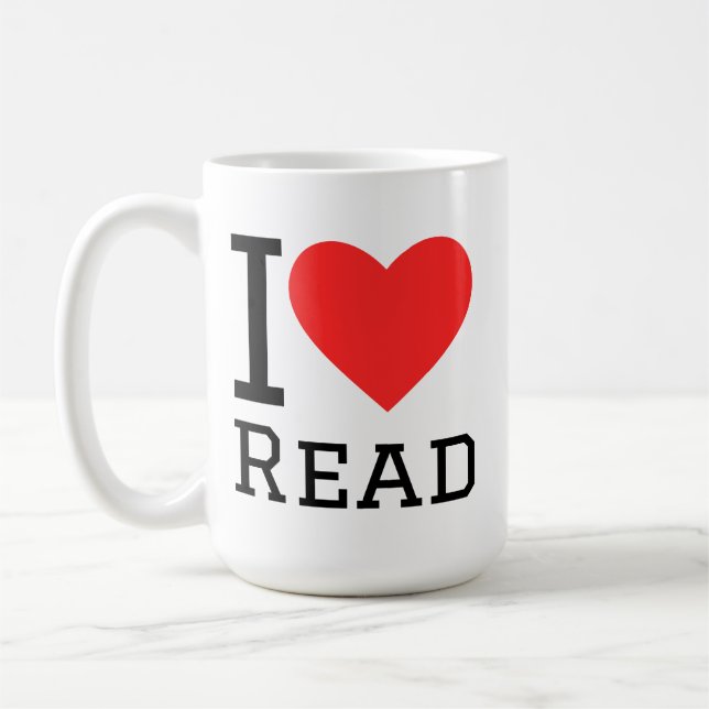 i love read kaffemugg (Vänster)