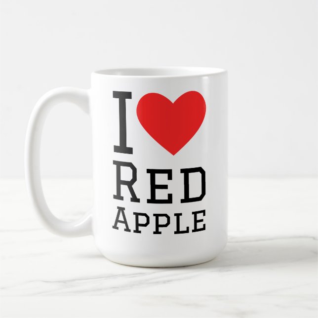I love red apple kaffemugg (Vänster)