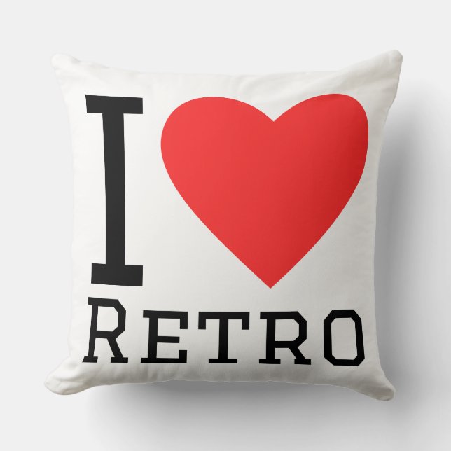 I love retro kudde (Framsida)