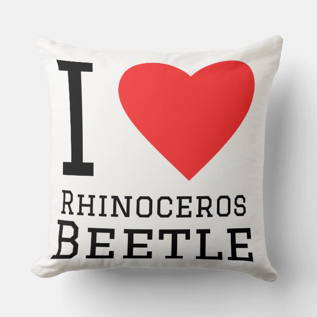I love rhinoceros beetle kudde (Framsida)