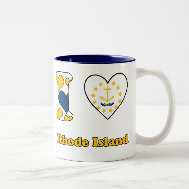 I love Rhode Island Två-Tonad Mugg (Höger)