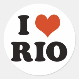 I love rio de janeiro runt klistermärke