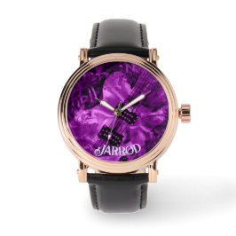 I Love Rock 'N Roll Electric Guitar Personalized Armbandsur