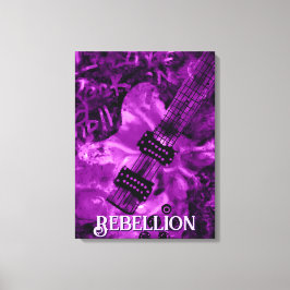 I Love Rock 'N Roll Electric Guitar Personalized Canvastryck