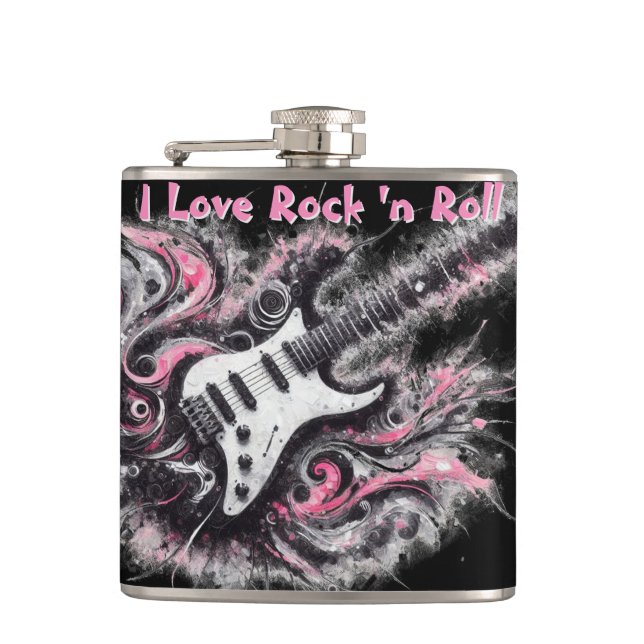 I Love Rock N Roll Electric Guitar Personalized Fickplunta (Framsidan)
