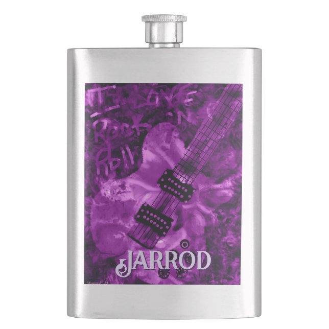 I Love Rock 'N Roll Electric Guitar Personalized Fickplunta (Framsidan)