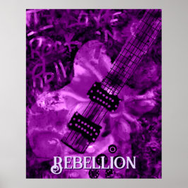 I Love Rock 'N Roll Electric Guitar Personalized Poster