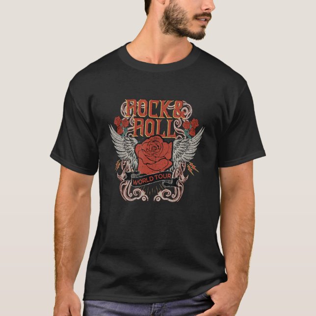 I Love Rock & Roll, Rock & Roll T Shirt, Retro Roc T Shirt (Framsida)