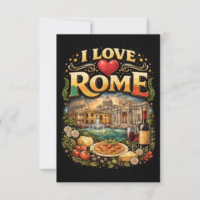 I Love Rome Tack Kort (Framsida)