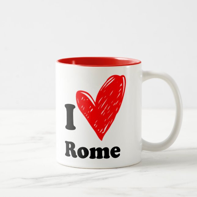 I love Rome Tweekleurige Koffiemok Två-Tonad Mugg (Höger)