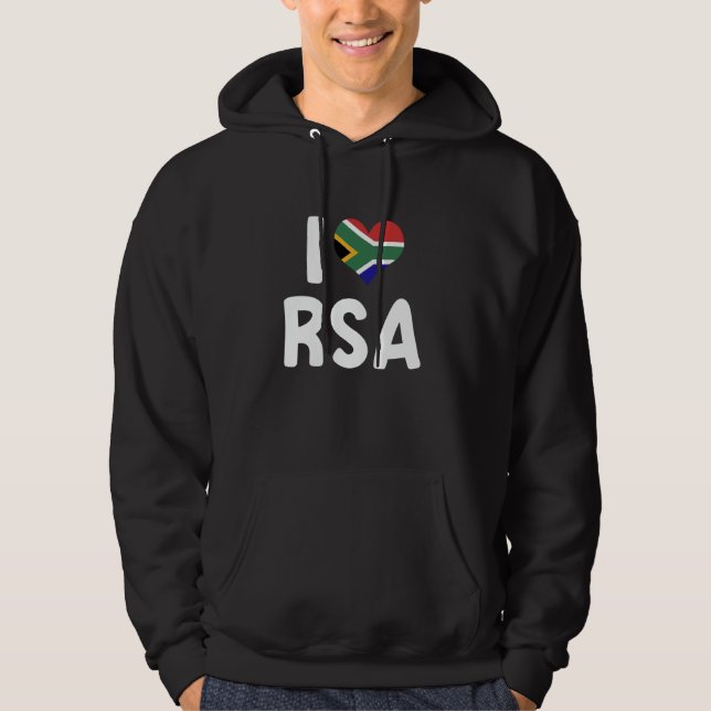 I Love RSA Republic of South Africa South African  Hoodie (Framsida)