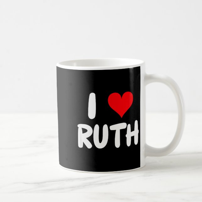 I Love Ruth - Heart - Name  Kaffemugg (Höger)