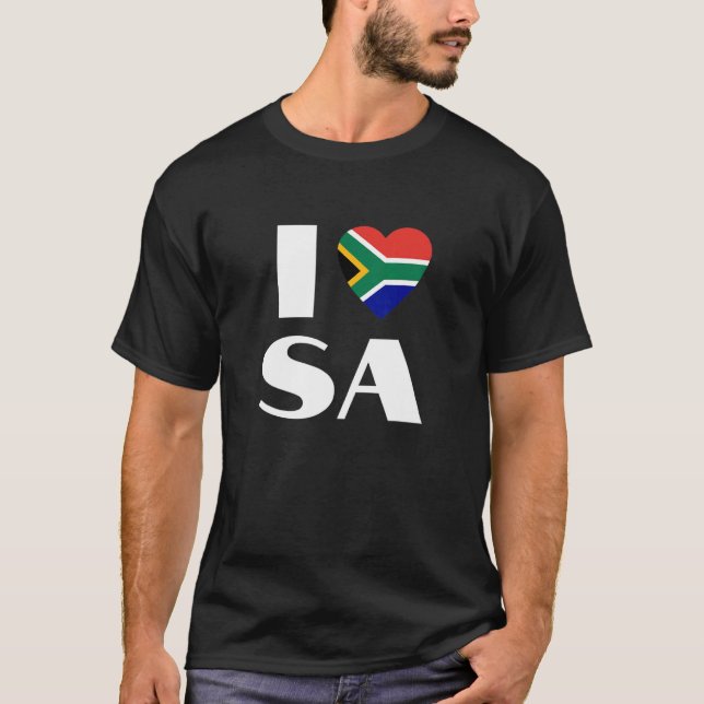 I love SA South Africa Saffa T Shirt (Framsida)