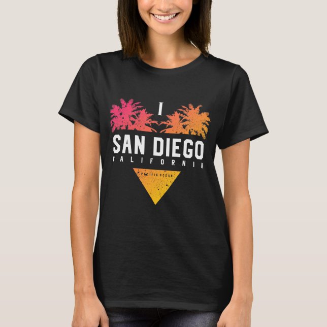 I Love San Diego T-Shirt (Framsida)
