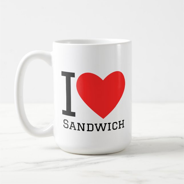 I love sandwich kaffemugg (Vänster)
