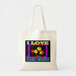 I LOVE Santa Monica Palm Trees in the Box Bag Tygkasse