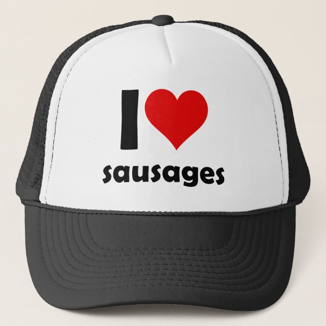 I love sausages truckerkeps (Framsida)