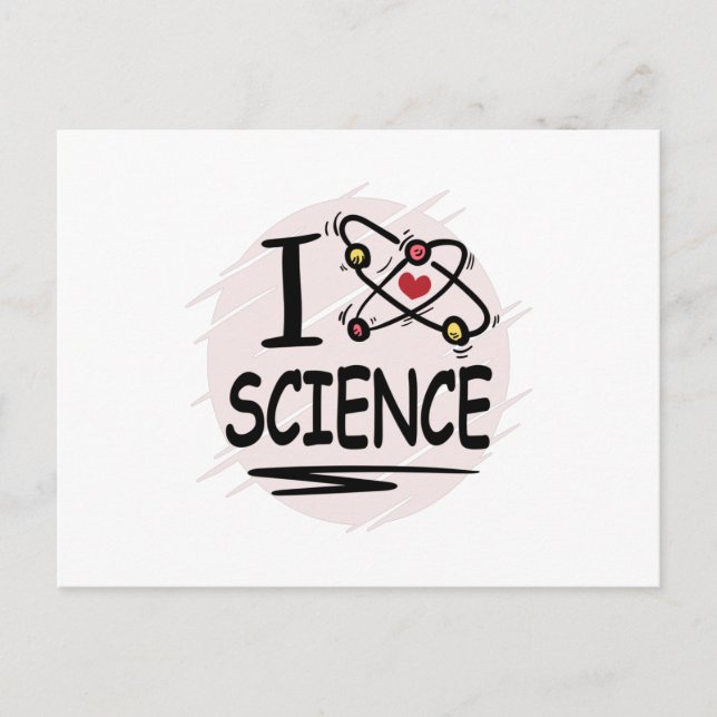 I love Science Vykort (Framsida)