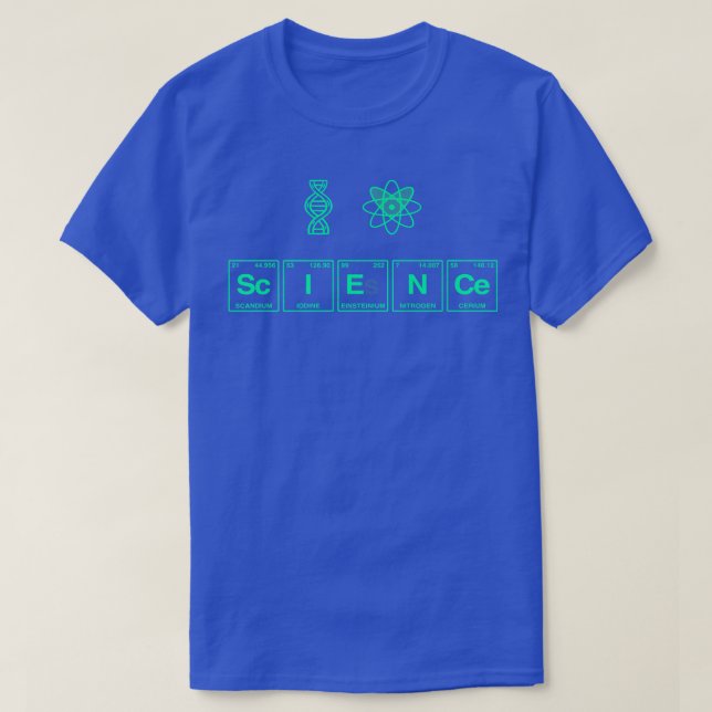 I LOVE SCIENCE written in Periodic Table Elements  T Shirt (Design framsida)
