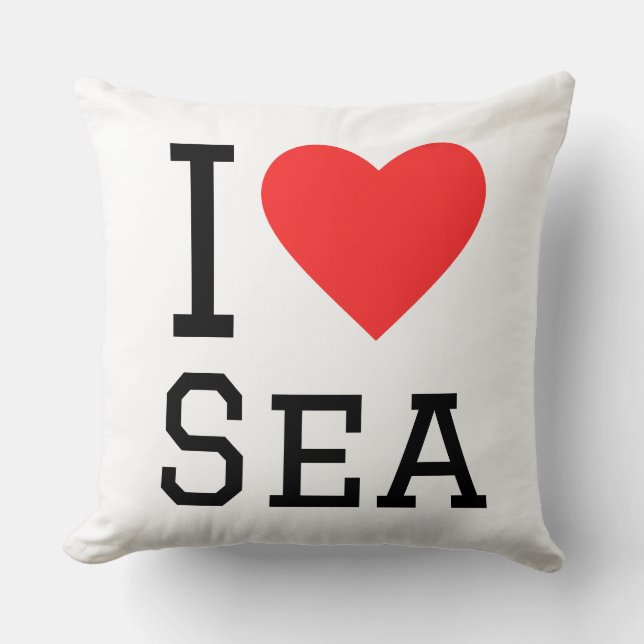 I love sea kudde (Framsida)
