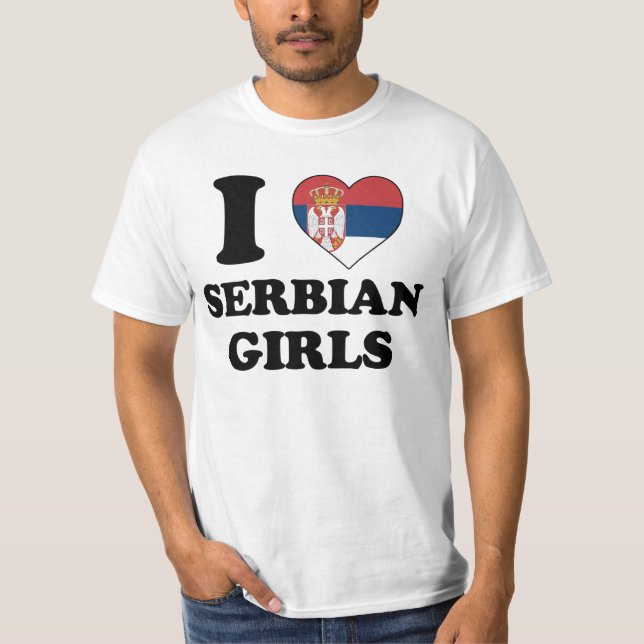 I love Serbian Girls Tröja (Framsida)
