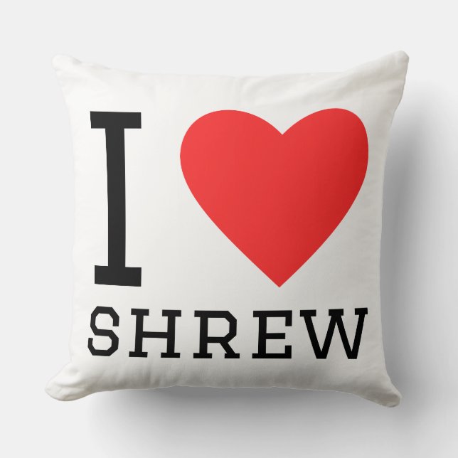 I love shrew kudde (Framsida)