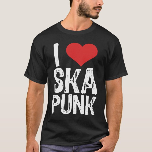 I Love Ska Punk T Shirt (Framsida)