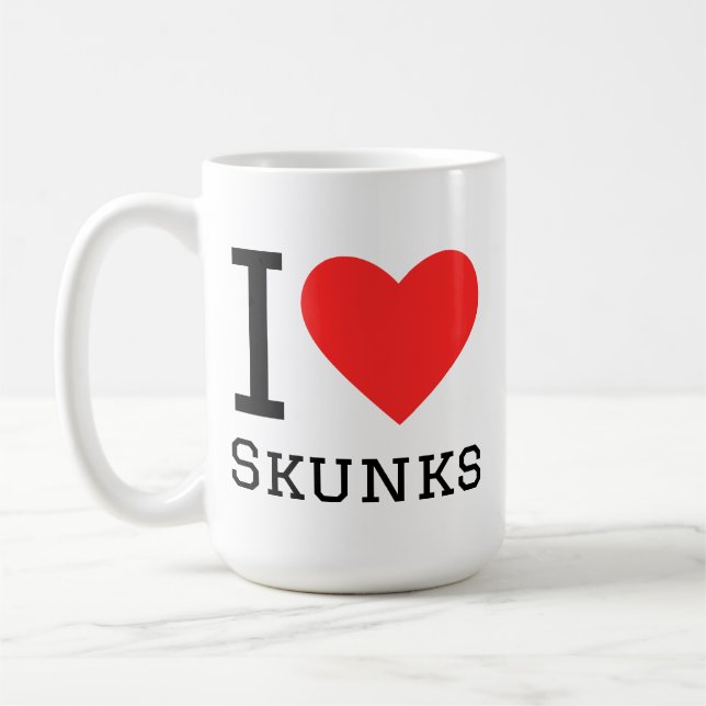 I love skunk  kaffemugg (Vänster)
