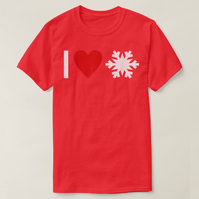 I love Snow  T Shirt (Design framsida)