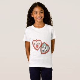 I Love Soccer Locket T Shirt