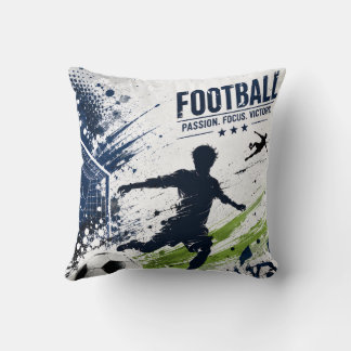 I Love Soccer Throw Pillow | Soccer Lover Room Dec Kudde