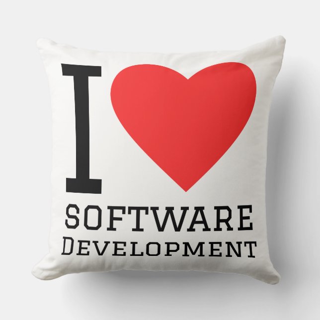 I love software development kudde (Framsida)