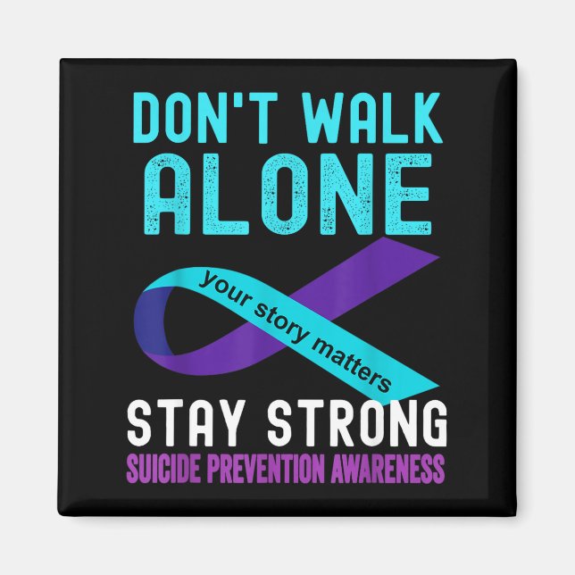 I Love Someone Teal-purple Suicide Prevention Awar Magnet (Framsidan)