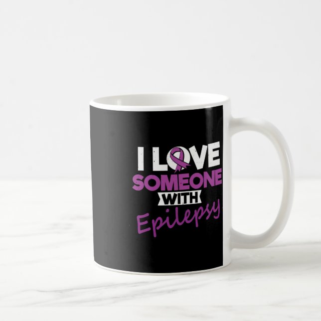 I Love Someone With Epilepsy Day Seizures Warrior  Kaffemugg (Höger)