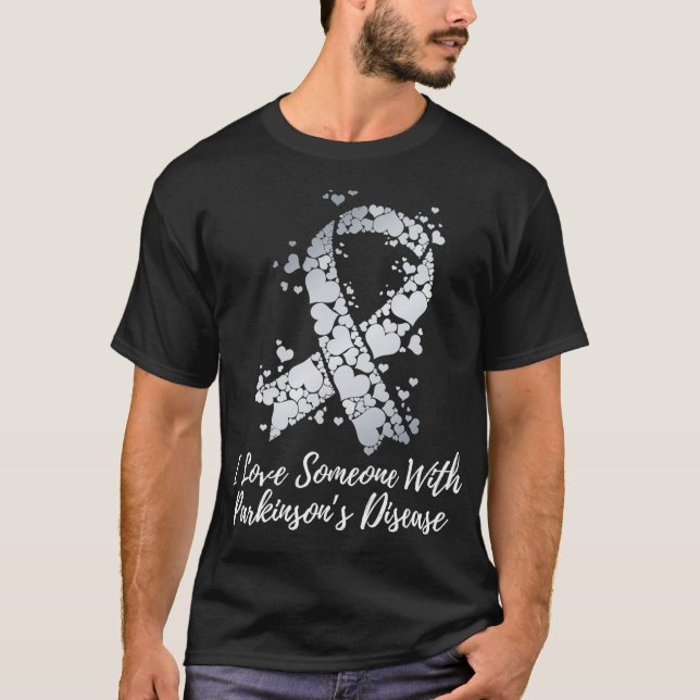 I Love Someone With Parkinsons Disease Awareness T Shirt (Framsida)