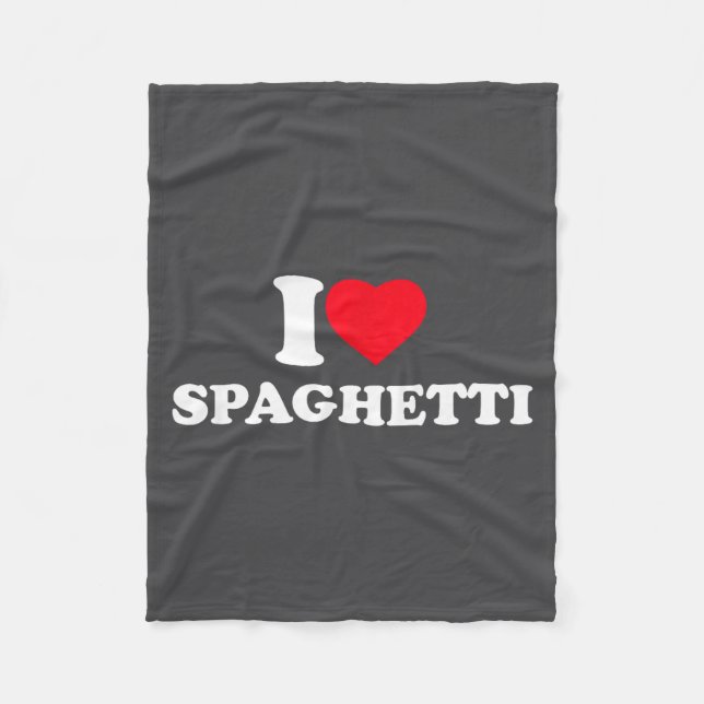 I Love Spaghetti I Heart Spaghetti Lover Food Past Fleecefilt (Framsidan)