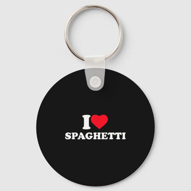 I Love Spaghetti I Heart Spaghetti Lover Food Past Nyckelring (Framsida)