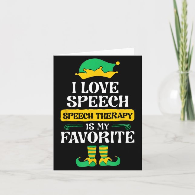 I Love Speech Speech Therapy Is My Favorite  Kort (Framsida)