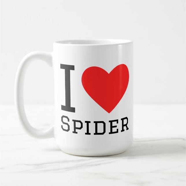 I love spider kaffemugg (Vänster)