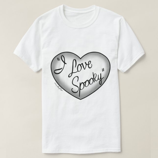 I love spooky design   t shirt (Design framsida)