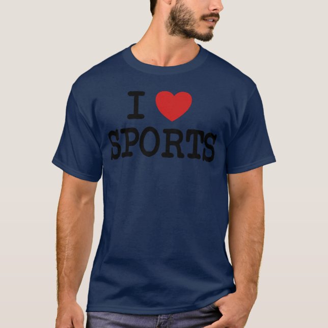 I love sports Sport fitness perfect body friends T Shirt (Framsida)