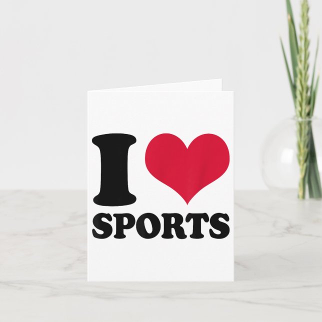 I Love Srts Fitness Motivation  Kort (Framsida)