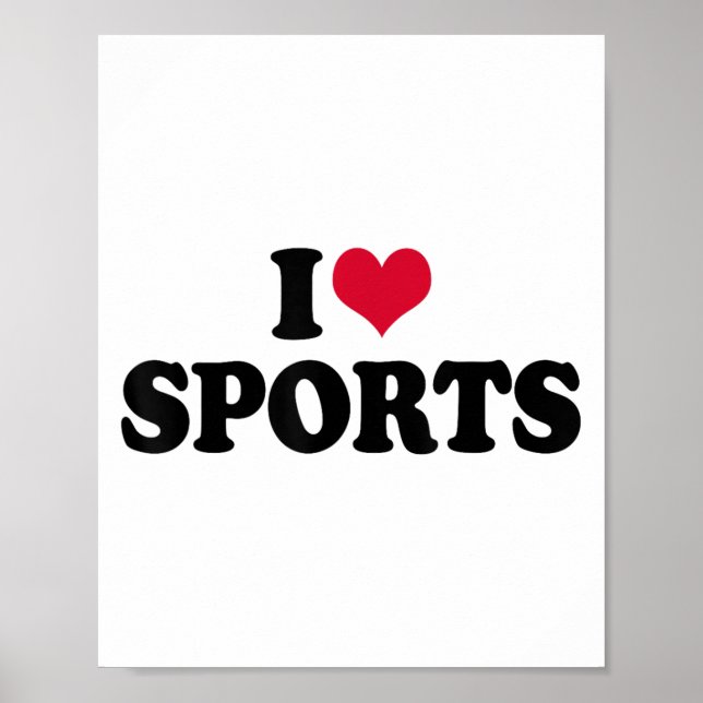 I Love Srts Fitness Motivation  Poster (Framsidan)