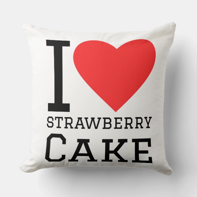 I love strawberry cake  kudde (Framsida)