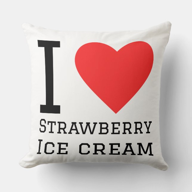 I love strawberry ice cream kudde (Framsida)